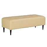 ベンチソファ 背もたれ無し ベンチチェアー 長椅子 イス ダイニング 2人掛け 合皮レザー Baggy RG 2×5 アイボリー