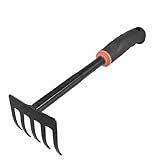 uxcell ボウレーキ　ガーデン　ハンドルボウレーキ　金属　プラスチック　園芸用具