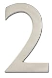 Architectural Mailboxes 3585SN-2 Brass 5-Inch Floating House Number 2, Satin Nickel Architectural Ma