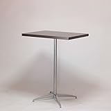 カウンターテーブル スタンディングデスク 幅80×奥行60×高さ102.2cm ダークブラウン(補強板付) (脚：シルバー)