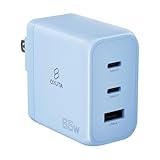 65W 充電器 MacBook 急速充電器 PD 充電器 3ポート USB type-c PSE認証 PPS規格対応 USB C コンセント ACアダプター 超コンパクト AC 充電器 GaN ノートPC スマホ 充電器 タイプc充電器 Windows PC iPad iPhone Android Galaxy Switch PD対応 (ブルー)
