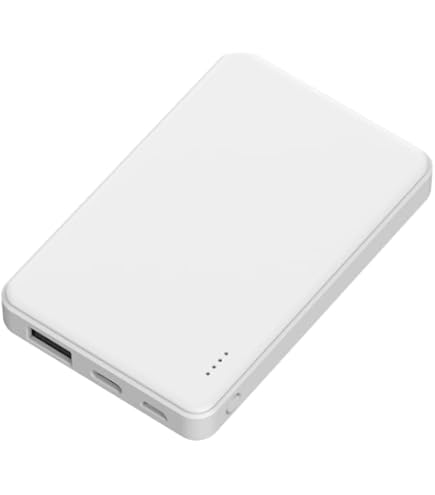 Amazon | HIDISC 軽量小型 5000mAh モバイルバッテリー ホワイト HD2