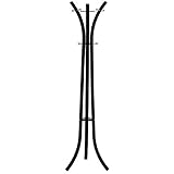 Songmicsモダンコートラックスタンド玄関Free Standing Hallツリー装飾ブラックurcr20b