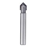 volflashy 1/4 インチ シャンク 90度 Vタイプ 溝 フラッシング トリム ルーター ビット チャック トリミング 彫刻 フライス カッター トップ ボトム ベアリング 木工 ツール
