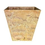 底面給水型植木鉢/プランター 【スクエア/25cm】 底栓付 アートストーン ベージュ 〔ガーデニング用品/園芸〕