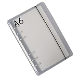 Dilwe 透明バインダー A6 クリップボード PPルーズリーフカバー 傷つきにくい PP製ノートバインダー クリアシートプロテクター
