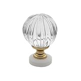 Baldwin 4305.030 Fluted Swarovski Crystal Ball 1-7/16-Inch Diameter Cabinet Knob, Polished Brass - L