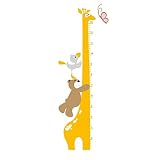 Cartoon Animals Height Measurement Wall Stickers Growth Chart Removable Wall Decals Home Decor PVC A