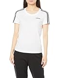 [アディダス] 半袖 エッセンシャルズ 3ストライプス Tシャツ FRU57 レディース ブラック/ホワイト(DP2362) 日本 J/M (日本サイズM相当)