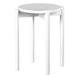 木製スツール　丸椅子 丈夫なチェアー　スタッキング椅子 スツールチェア （ ホワイト) 二色 VLUSH