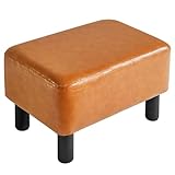 IBUYKE オットマン 脚置き 高反発 プチスツール リビング・玄関・寝室適用 椅子 耐荷重80kg 脚付き 滑り止め スクエア ライトブラウン RF-BD217