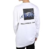 [CAMPFREE] [キャンプフリー] メンズ ロンT ロゴプリント (バックプリント) [ 綿 長袖 ] Tシャツ ロングスリーブTシャツ ストリート 10370 A.ホワイト サイズ XS