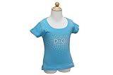 D&G JUNIOR(ディー＆ジー ジュニア)半袖 Tシャツ センターロゴ スカイブルー 4A【並行輸入品】
