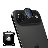 HeeNia iPhone Air 対応 カメラフィルム アルミ合金+9Hガラス素材 レンズフィルム 露出オーバー防止 傷防止 用 アイフォン 17 airカメラ保護 スクリーンプロテクター カメラレンズ保護フィルム iPhone 17 Air 5G 用 - ブラック