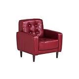 ミニソファー 1人掛け キッズソファ 合皮レザー Gulliver 1P レッド 赤