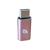 【iPhone/Android 両対応】 iPhoneのライトニング端子 → USB Type C 端子 に変換出来る アダプター ｘ1 (ピンク)