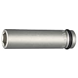 トネ(TONE) インパクト用超ロングソケット 4NV-17L100 差込角12.7mm(1/2") 二面幅17mm