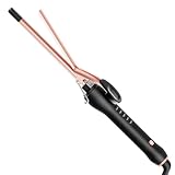 HCAH ヘアアイロン カール 9mm コテ カールアイロン 極細 セラミックアイロン 急速加熱 140-220℃ 自動電源OFF 男女兼用 (9mm)