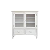 ホワイト／BROCANTE キャビネット リビング収納 キッチン収納 寝室収納 チェスト 収納 引出し 引出し収納 木製 シャビーシック