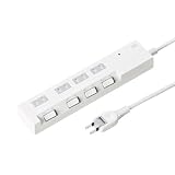 サンワサプライ アウトレット 節電 エコ タップ 2P 4個口 2m TAP-S15-2 箱にキズ、汚れのあるアウトレット品です。