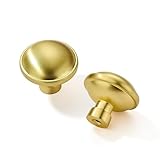 khtumeware ゴールドキャビネットノブ 6個パック 1-1/4インチ (32mm) つや消しゴールドキャビネットノブ ゴールドドレッサーハンドル 真鍮キャビネットプル キャビネット用ゴールドプル ゴールド引き出し取っ手 キャビネット金具