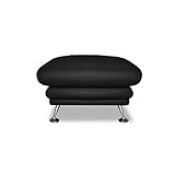 ラグジュアリー ハイバックソファ エレナ オットマン ブラック スチール脚