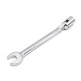 uxcell コンビネーションソケットスパナ 19mm スイベル ヘッド コンビネーションソケットスパナ レンチ 自動車 修理工具