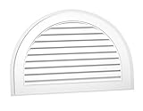 Duraflo 626093-00 18-Inch Half Moon Decorative Gable Vent White [並行輸入品]