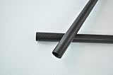 Wh-shop-CFRP 3Kカーボンパイプ 中空チューブ 炭素繊維 内径10mm x 外径12mm x 長さ1000mm 壁の厚さ1.0mm 3K平織マット表面/綾織、マット表面/綾織 光沢のある表面 (2本 内径10m x 外径12mm x 長さ1000mm 3K綾織、マット表面)