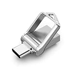 KOOTION USBメモリ 64GB Type C+USB3.0 2in1 OTG デュアルメモリ メモリースティック 金属（シルバー）