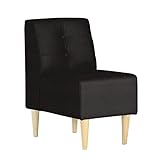 arne ソファ 一人掛け アームレス 日本製 完成品 Lunch 3×2 合皮 ナチュラル脚 合皮ダークブラウン