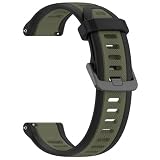 【Faygtni】GARMIN対応 Forerunner 165 / Forerunner 165 Music/Vivoactive 5対応 交換バンド 替えベルト シリコン製 柔らかい 軽量 通気性 10色オプション ブラック&グリーン