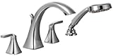 Moen T694 Voss Two-Handle High Arc Roman Tub Faucet Includes Hand Shower, Chrome [並行輸入品]