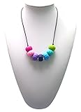 Silli Me Jewels: Bodacious Beads - Teething Nursing Necklace with Multi-Colored Beads for Mom to Wea