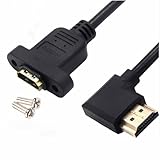 KKM-ラブショー 0.3m 0.5m短いHDMI ケーブル固定可能，4k /1080PHDMI 延長ケーブル, HDMI 1.4オス-メス 90度L字型上下左右向きHDMI 延長ケーブル 高速HDMI変換4K 60Hz HDMI 1.4ケーブルPS4/PS3 Fire TV Stick、HDTV、PC、Switch、PC等対応 (左L, 0.3m)