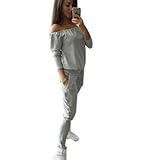 AQUIER スポーツ レジャースーツ 上下セット 女子用 (XL, グレー)
