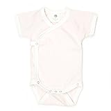 オーガニックコットン キモノボデイスーツ半袖【サーモンピンク】(0-3ヶ月(50~60))