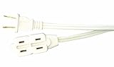 Voltec 01-00006 3-Outlet 2-Conductor SPT-2 Extension Cord, 12-Foot, White [並行輸入品]