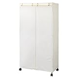 ルミナス ポール径25mm用パーツ 機能性アップパーツ ワードローブカバー 幅91.5cm×高さ180cm程度ラック用(キナリ) 幅92×奥行46×高さ173cm NS90W-NA