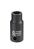 Sunex 310MZRD 3/8-Inch Drive 10mm 12-Point Semi-Deep Impact Socket [並行輸入品]