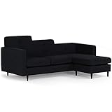 arne ソファー 3人掛け 肘付き 布張り ファブリック ローソファ コーナー Step L字 ブラック