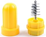 コシハラ バッテリーターミナル端子掃除ブラシ バッテリー端子ブラシ バッテリー端子クリーナー イエロー 本体材質PP ワイヤー材質鉄 台湾製 KOSHIHARA K718