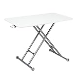 テーブル 昇降 らくらく昇降式フリーテーブル (ホワイト)