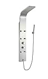Eviva evsh9303 Rainmaker温度調節massage-jetシャワータワーシステム仕上げ組み合わせ、つや消しシルバー