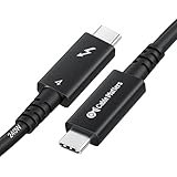 [Intel 認証] Cable Matters 40Gbps Active Thunderbolt 4 ケーブル - 2m、240W充電 ・8Kビデオ対応、サンダーボルト4 ケーブル、USB4 / Thunderbolt 3 / USB-Cに完全対応