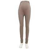 マタニティ専用　綿100％のシンプル10分丈/12分丈レギンス/調節ゴム付き 大きいサイズ FREE XL (12分丈FREE(S-L), モカ)