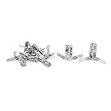 DealMux JóiasワインボックスCaso deマデイラ33 mmx30mmx3 mm dobrável Ferro Quadrant dobradiça de Prata 10pcsトム