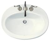 American Standard 0478.403.020 Piazza Self Rimming Front Overflow Countertop Sink with 4-Inch Center