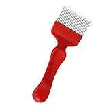 Sincerestore 脱キャップ フォーク アンキャッピング ミツバチ 蜜蜂 道具 用品 巣箱 ナイフ ガーデニング 養蜂器具 蜜蓋かき器 蜜蓋 (赤)