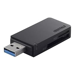 iBUFFALO 高速カードリーダー/ライター USB3.0&ターボPC EX対応モデル ブラック 【PlayStation4,PS4 動作確認済】BSCR18TU3BK